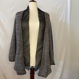 Nic & Zoe Black and Gold Long Sleeve Jacket Plus Size 1X